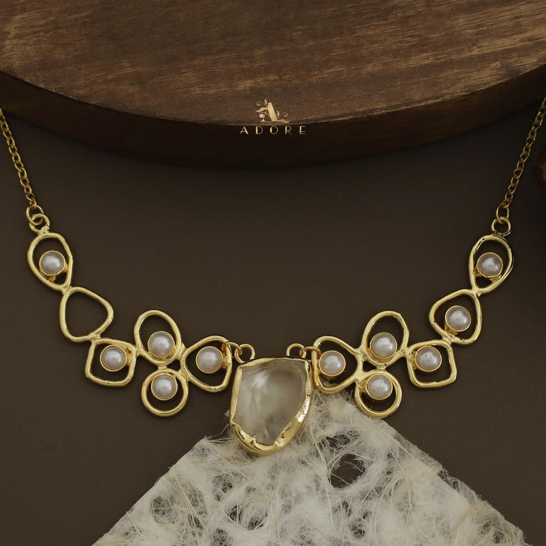 Sabera Raw Stone Pearl Neckpiece