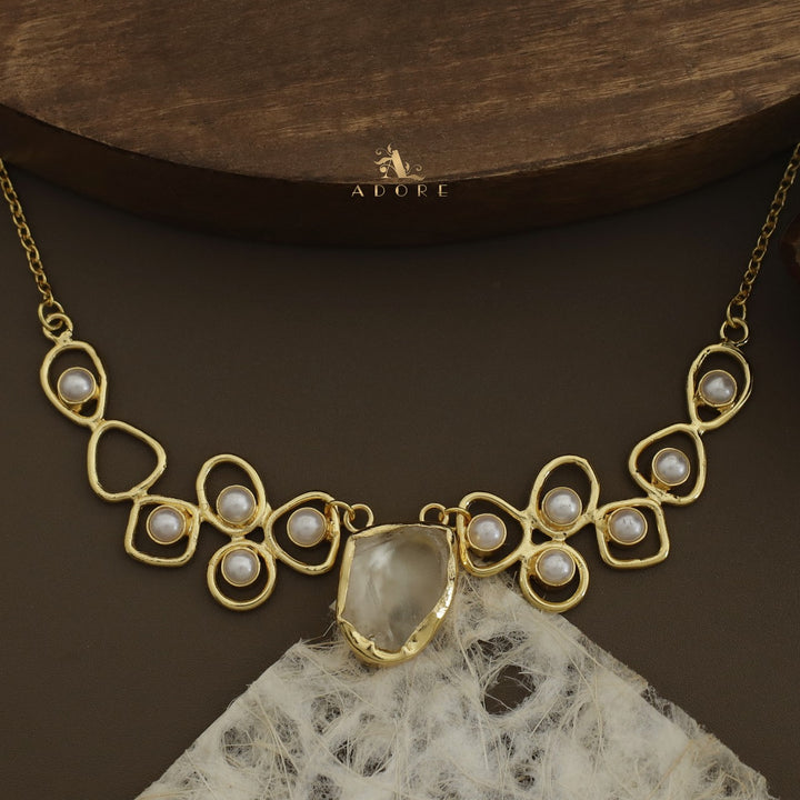 Sabera Raw Stone Pearl Neckpiece