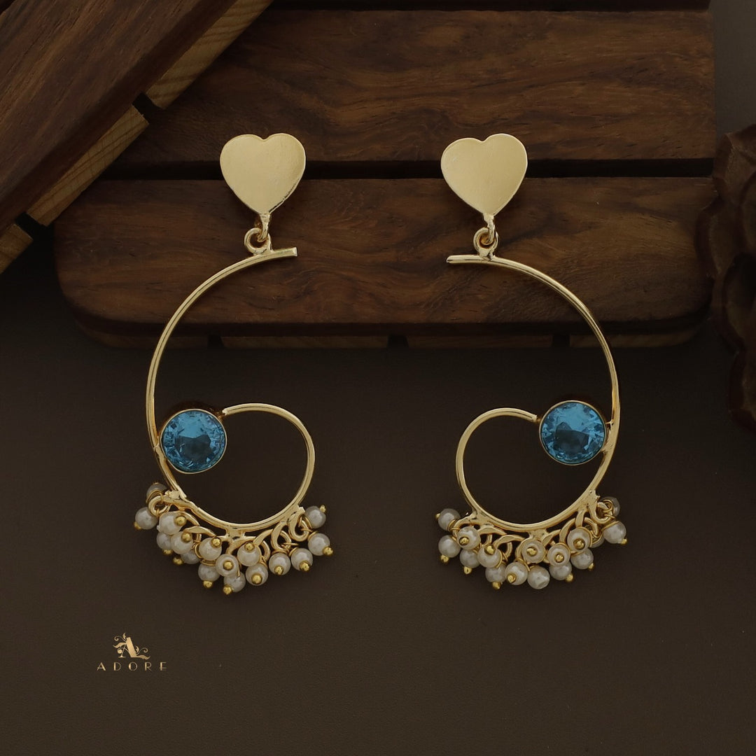 Sixa Heart Cluster Pearl Earring