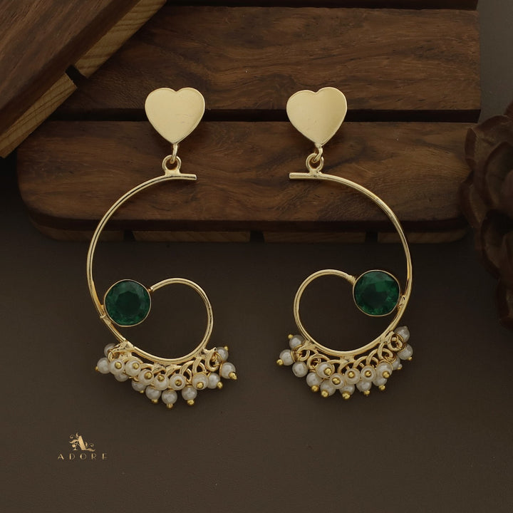 Sixa Heart Cluster Pearl Earring