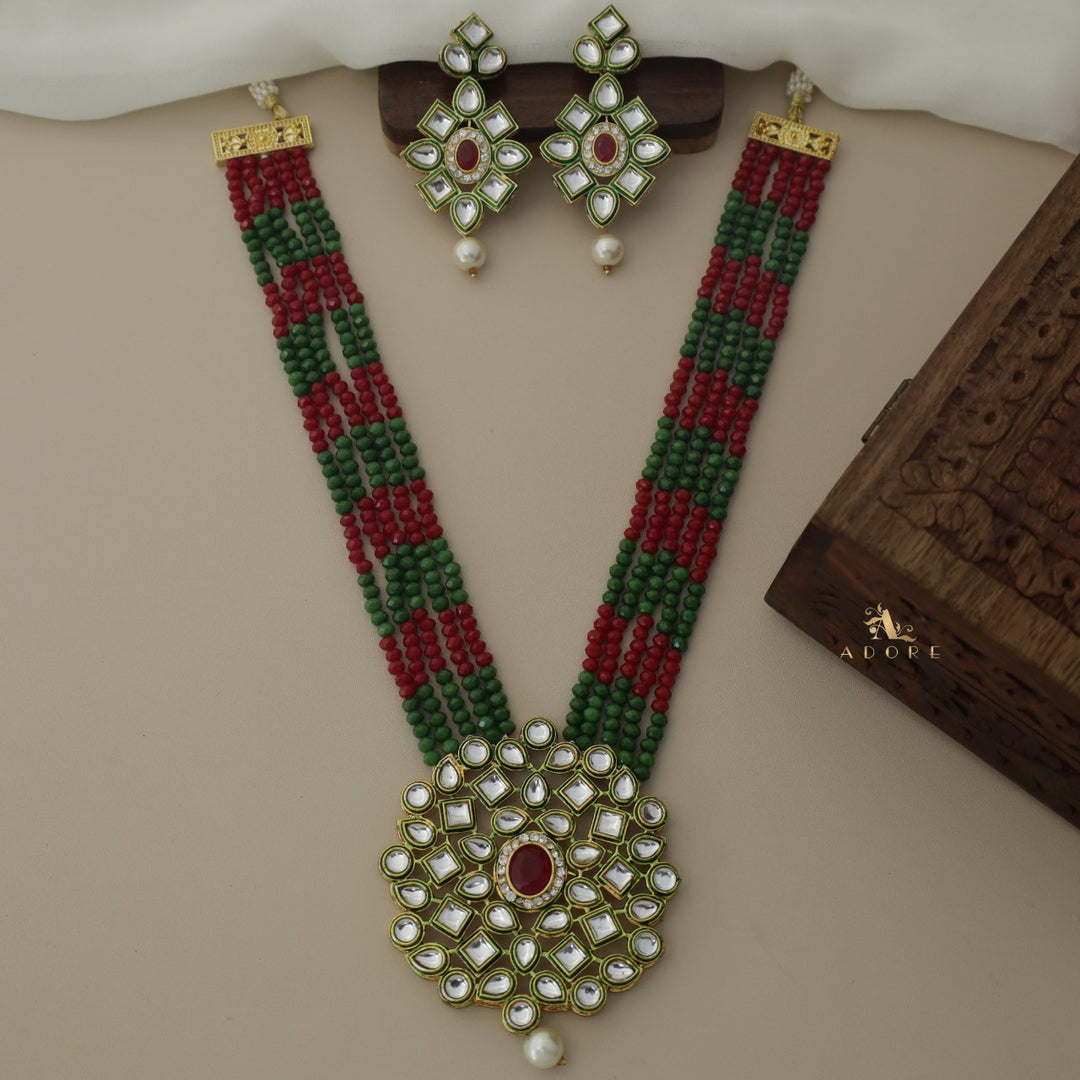 Rigveya Kundan Neckpiece With Earring