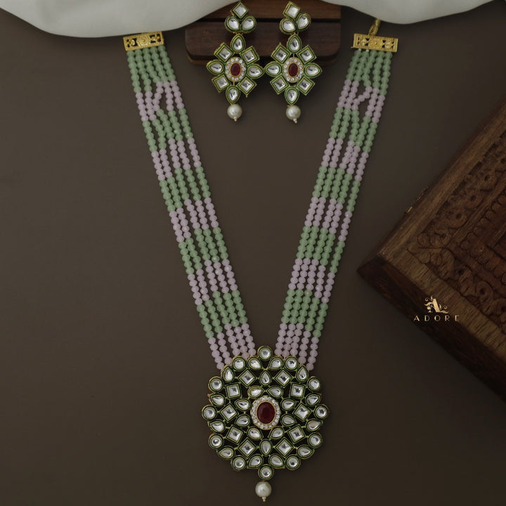 Rigveya Kundan Neckpiece With Earring