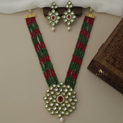 Rigveya Kundan Neckpiece With Earring