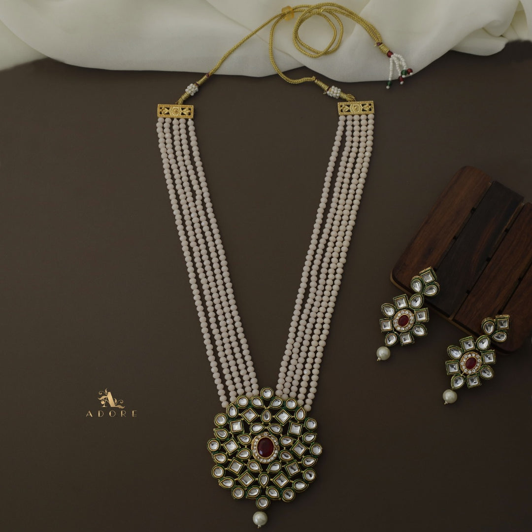 Rigveya Kundan Neckpiece With Earring