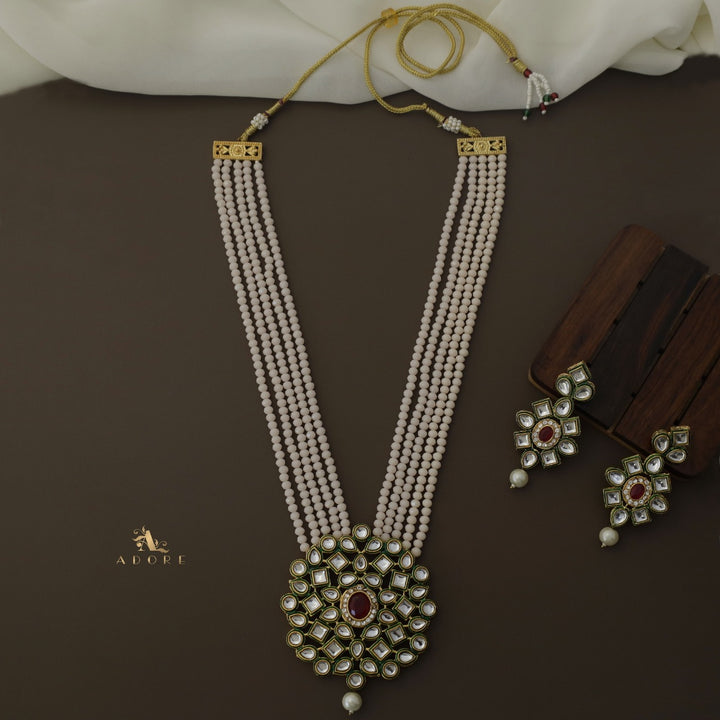 Rigveya Kundan Neckpiece With Earring