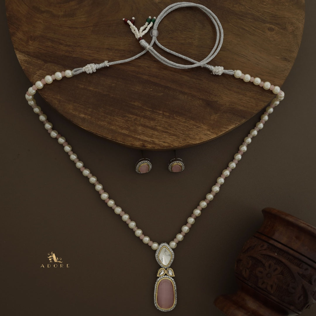 Muhurat Polki Kundan Neckpiece With Earring