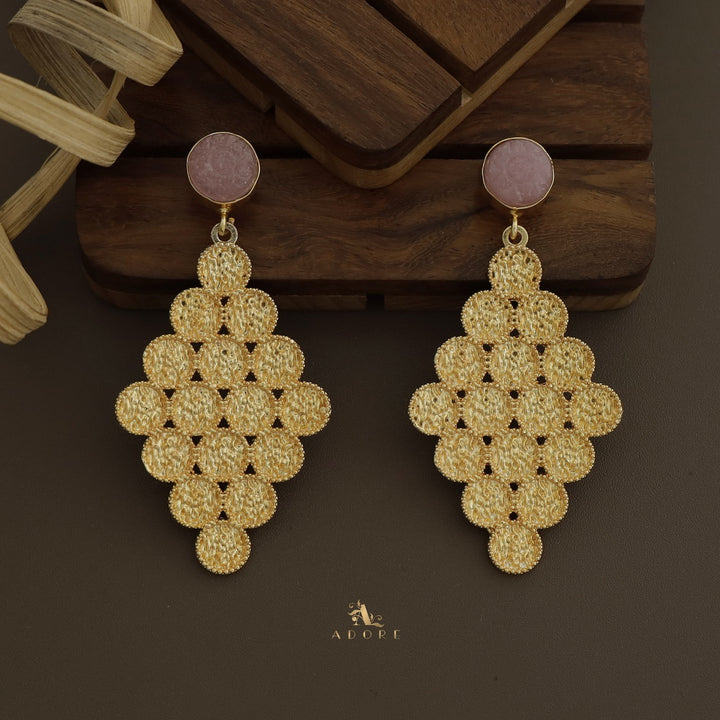Golden Nixa Honey Comb Earring