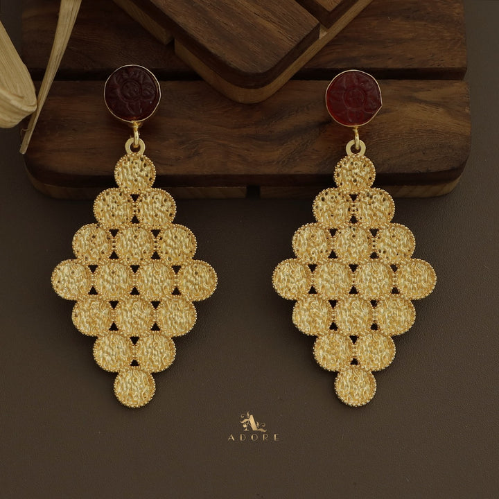 Golden Nixa Honey Comb Earring