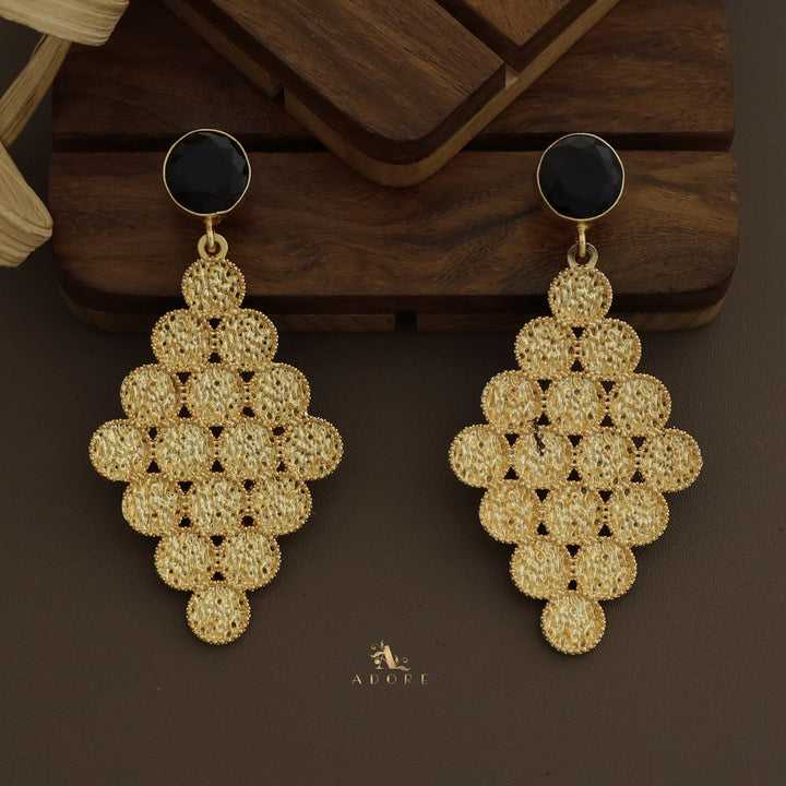 Golden Nixa Honey Comb Earring
