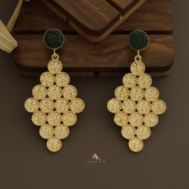 Golden Nixa Honey Comb Earring