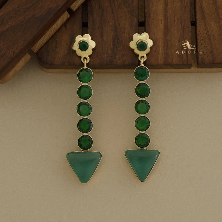 Glossy Flower Arrow Earring