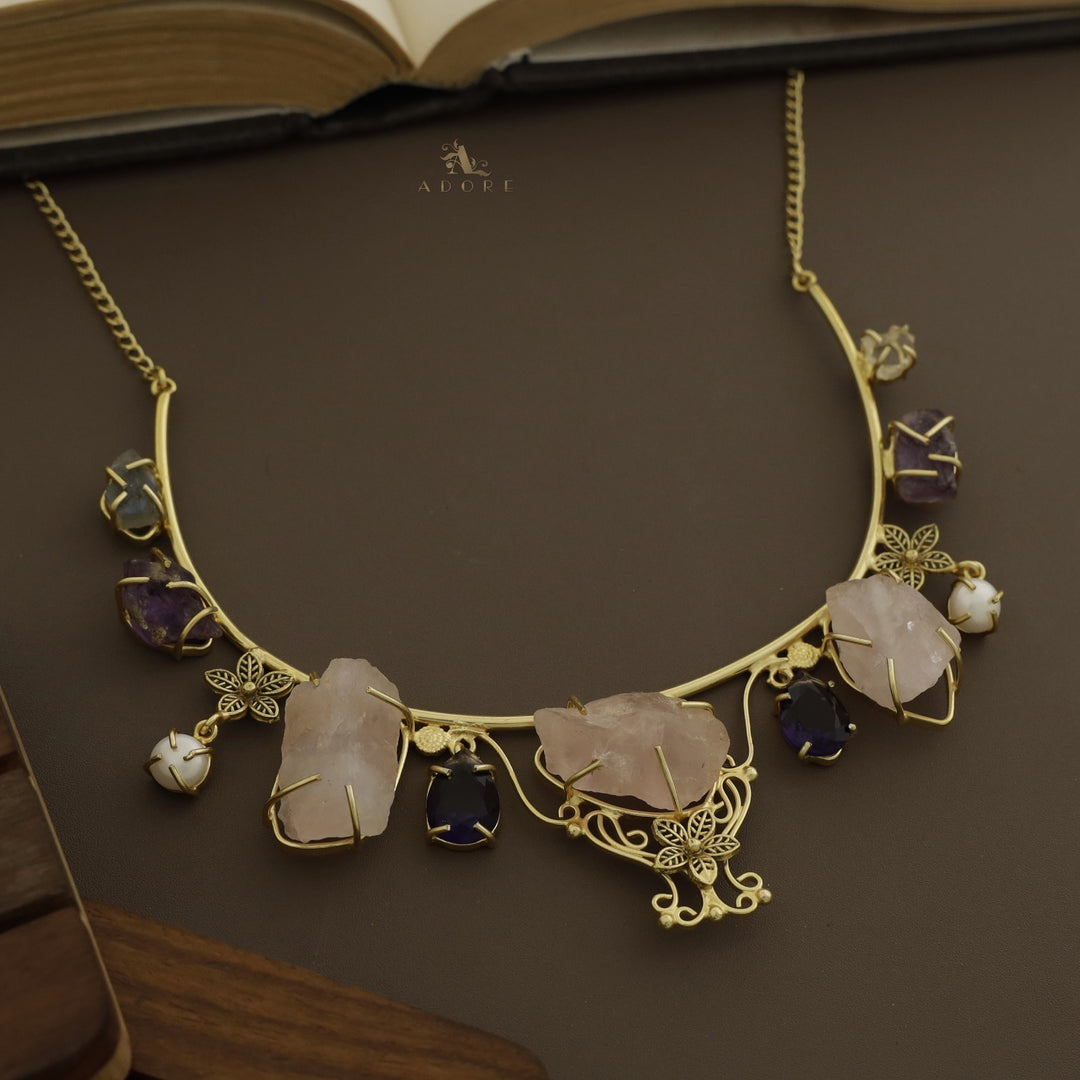 Vidur Raw Stone Pearl Neckpiece