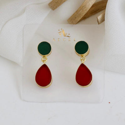 Multicolour Circle And Drop Earring