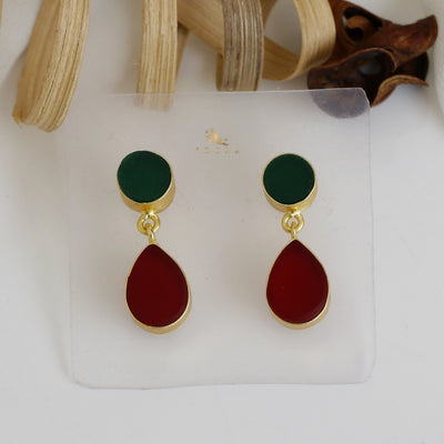 Multicolour Circle And Drop Earring