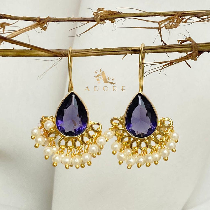 Rain Drop With Pearl Earring