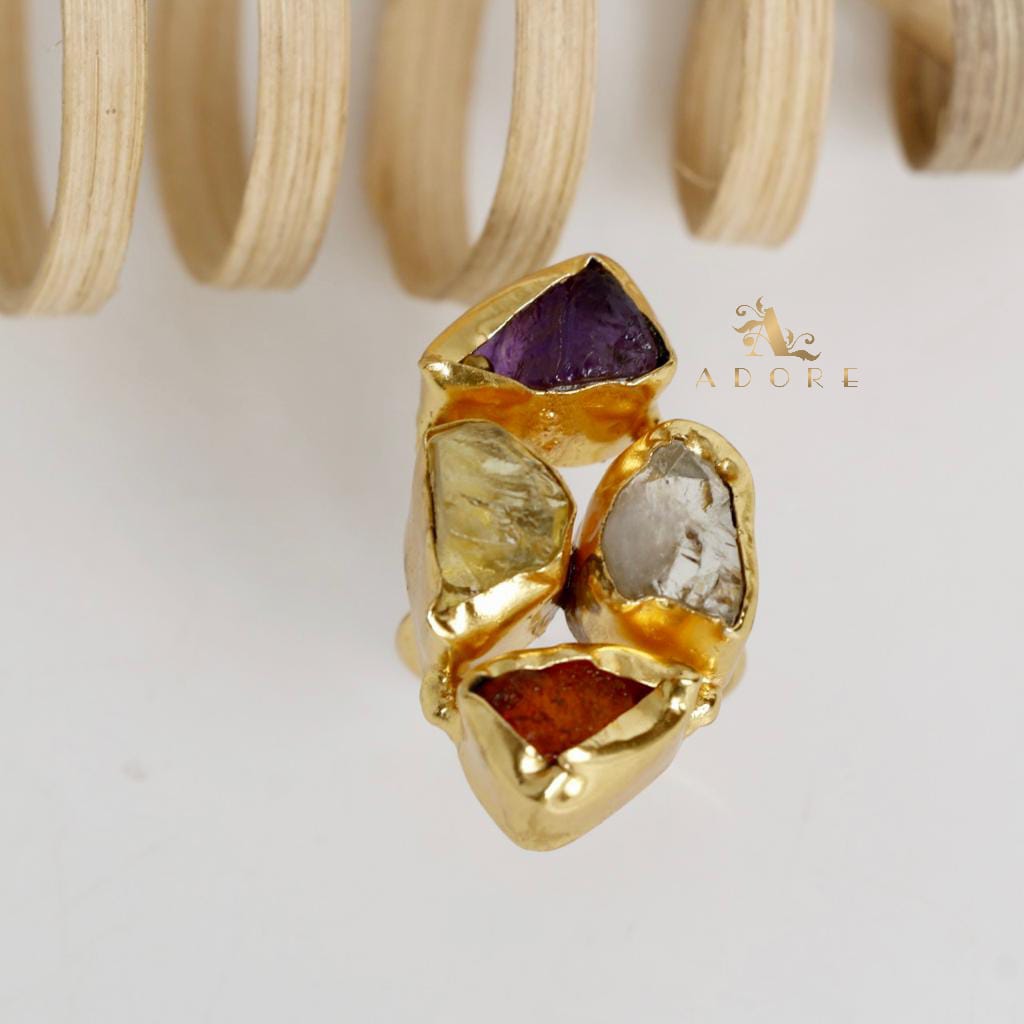 Cheap raw stone rings hotsell