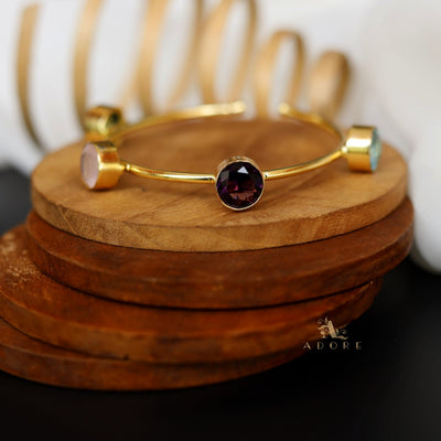 Multicolour 4 Stone Adjustable Bracelet (Colour Options)