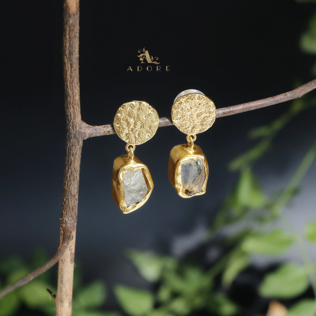 Zeeba Raw Stone Earring