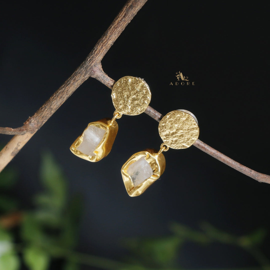 Zeeba Raw Stone Earring