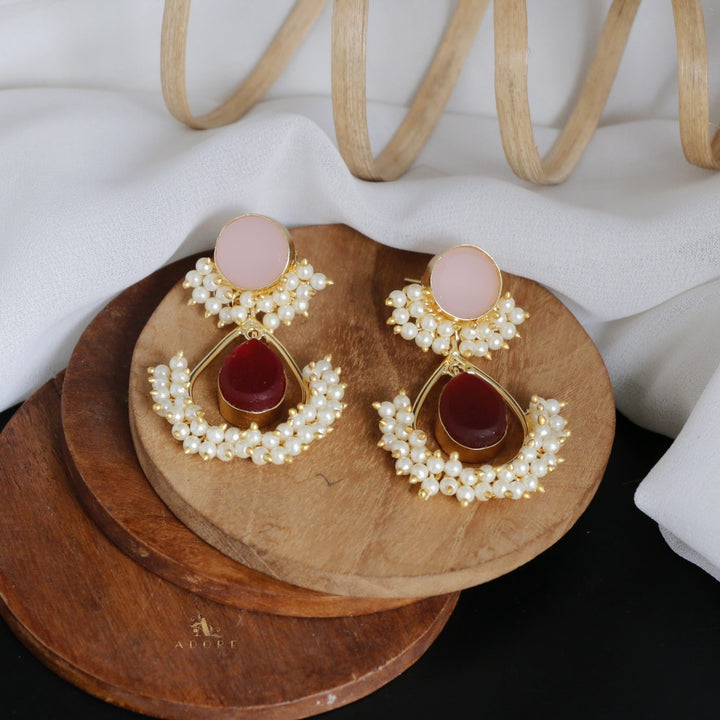 Adore - Raw Stone Angelic Earrings (Colour Options)