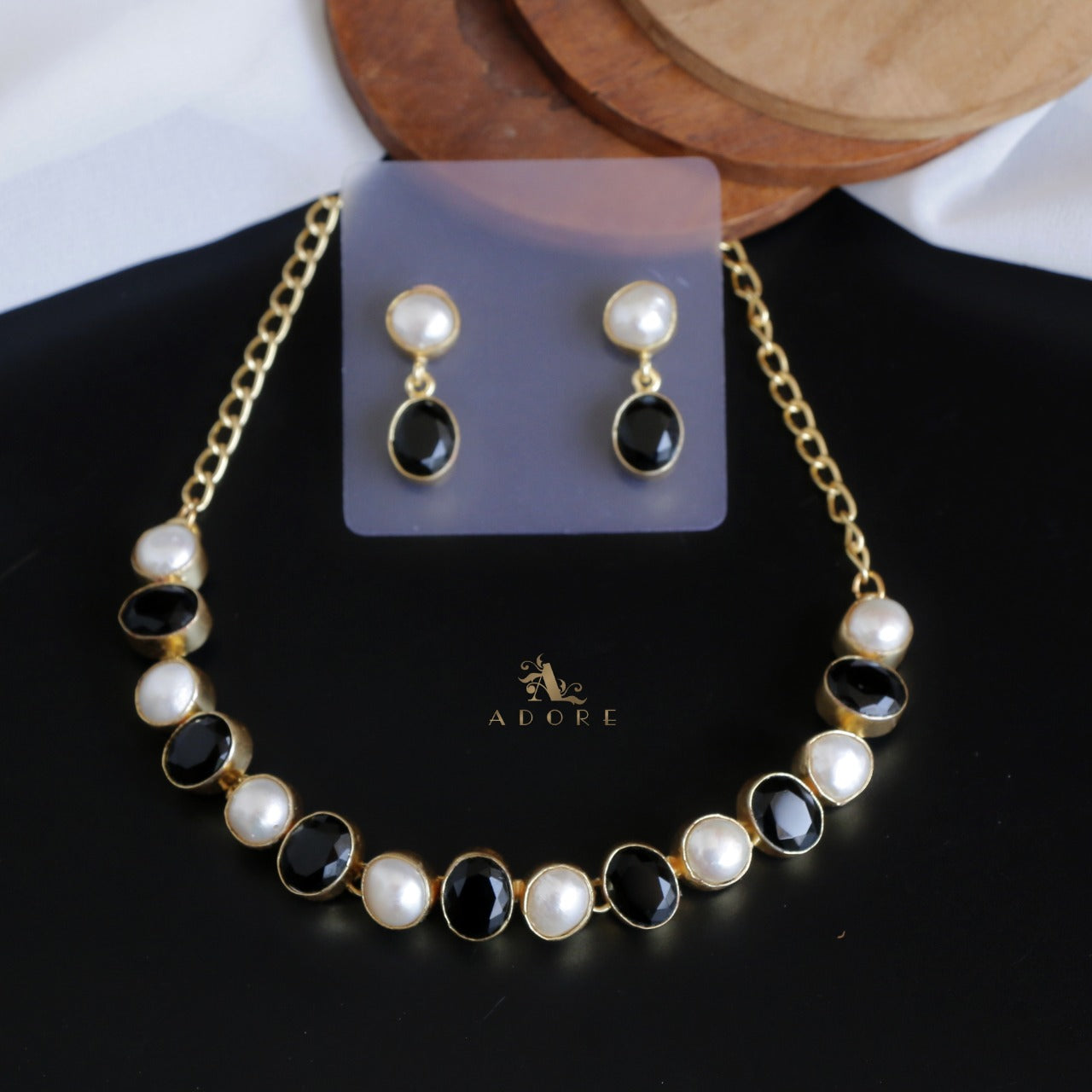 Elegant Baroque Pearl Choker With Earrings
