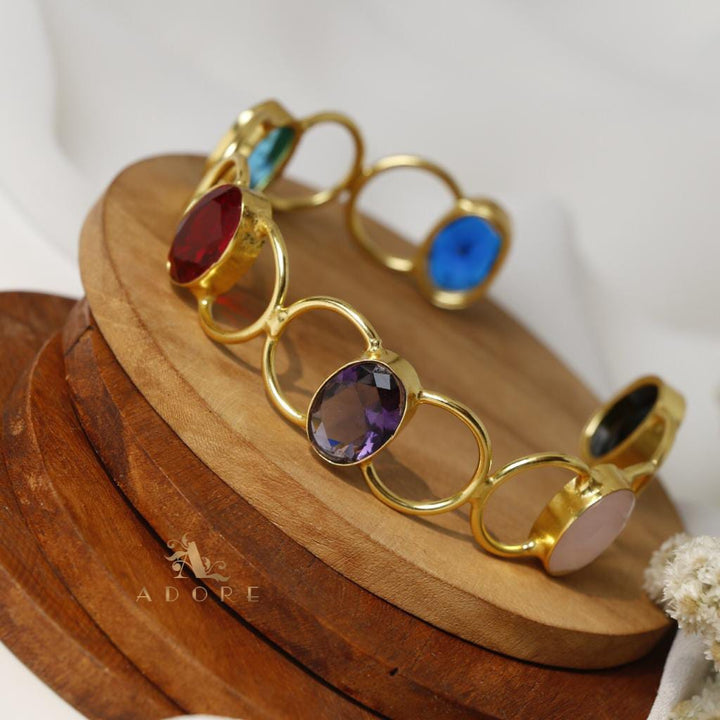 Multicolour Emmeline 6 Stone Bracelet (Colour Option)