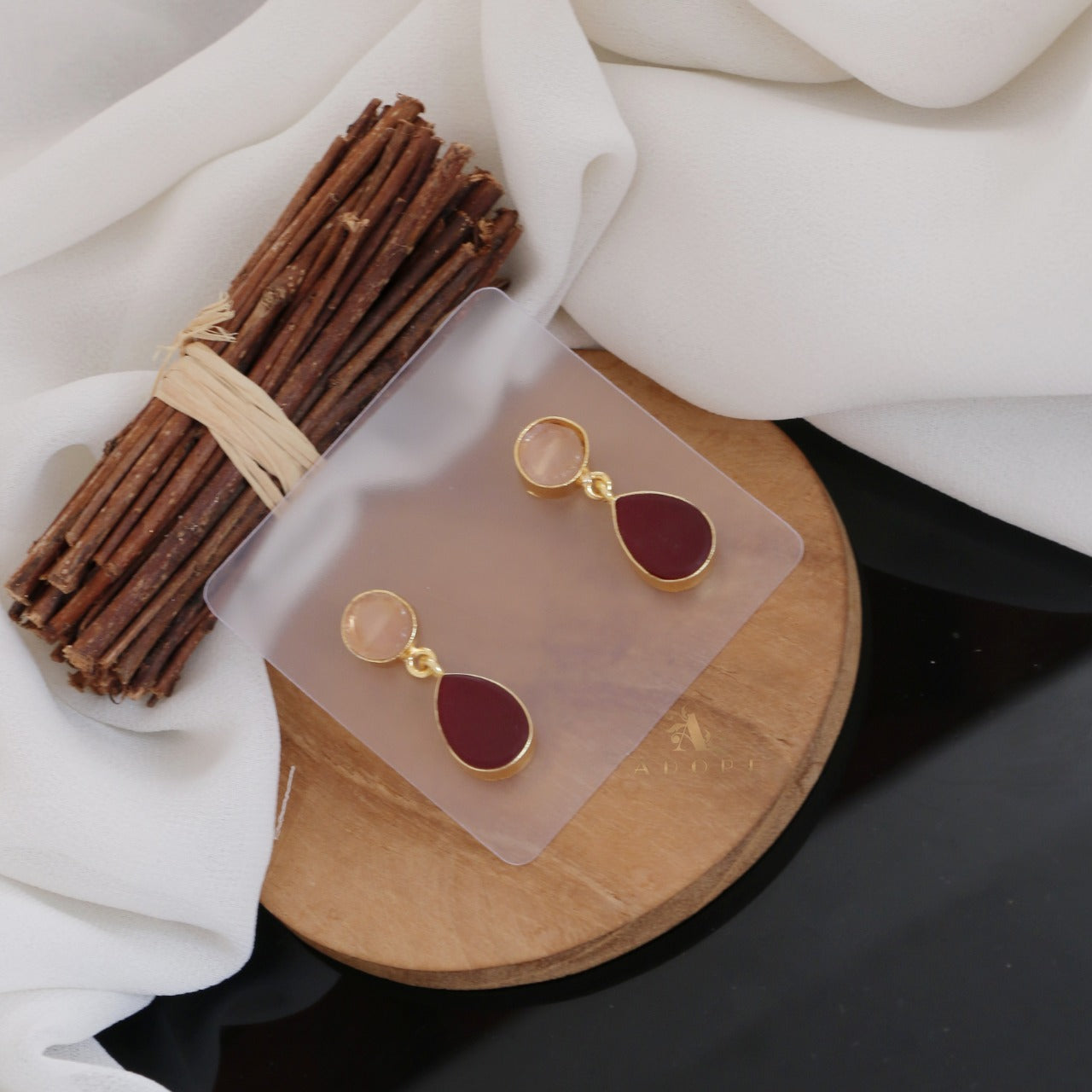 Multicolour Circle And Drop Earring