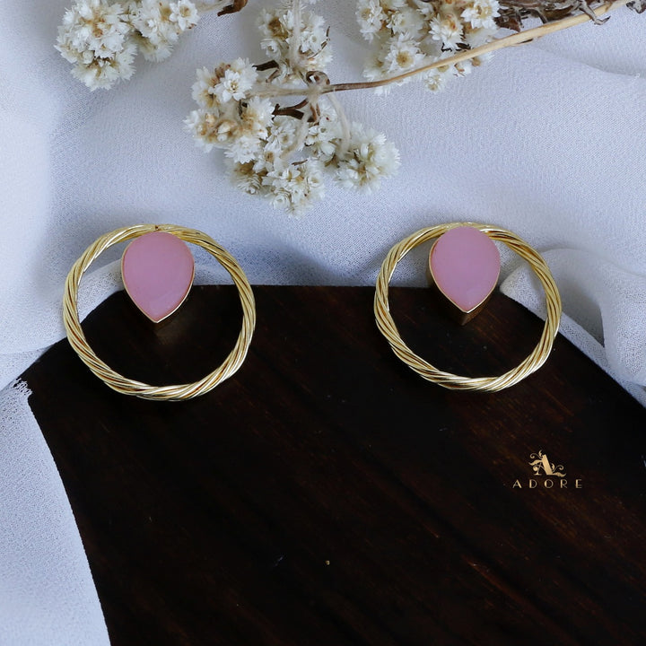 Spiral Pear Earring