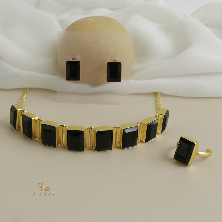 Opaline Square Choker Combo Set