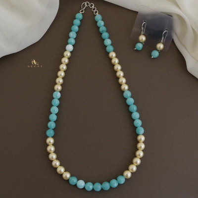 Orbia Pearl Single Layer Neckpiece With Earring