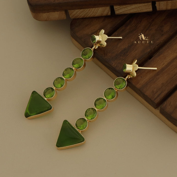 Glossy Flower Arrow Earring