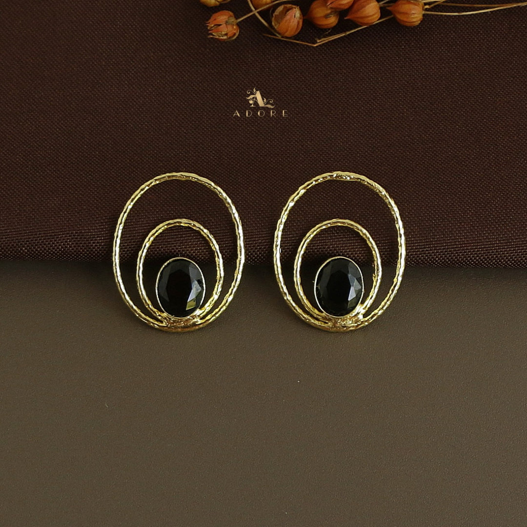 Brynna Textured Oval Glossy  Earring