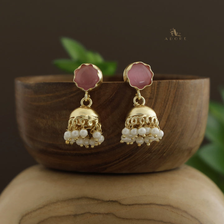 Nayeli Golden Pearl Jhumka