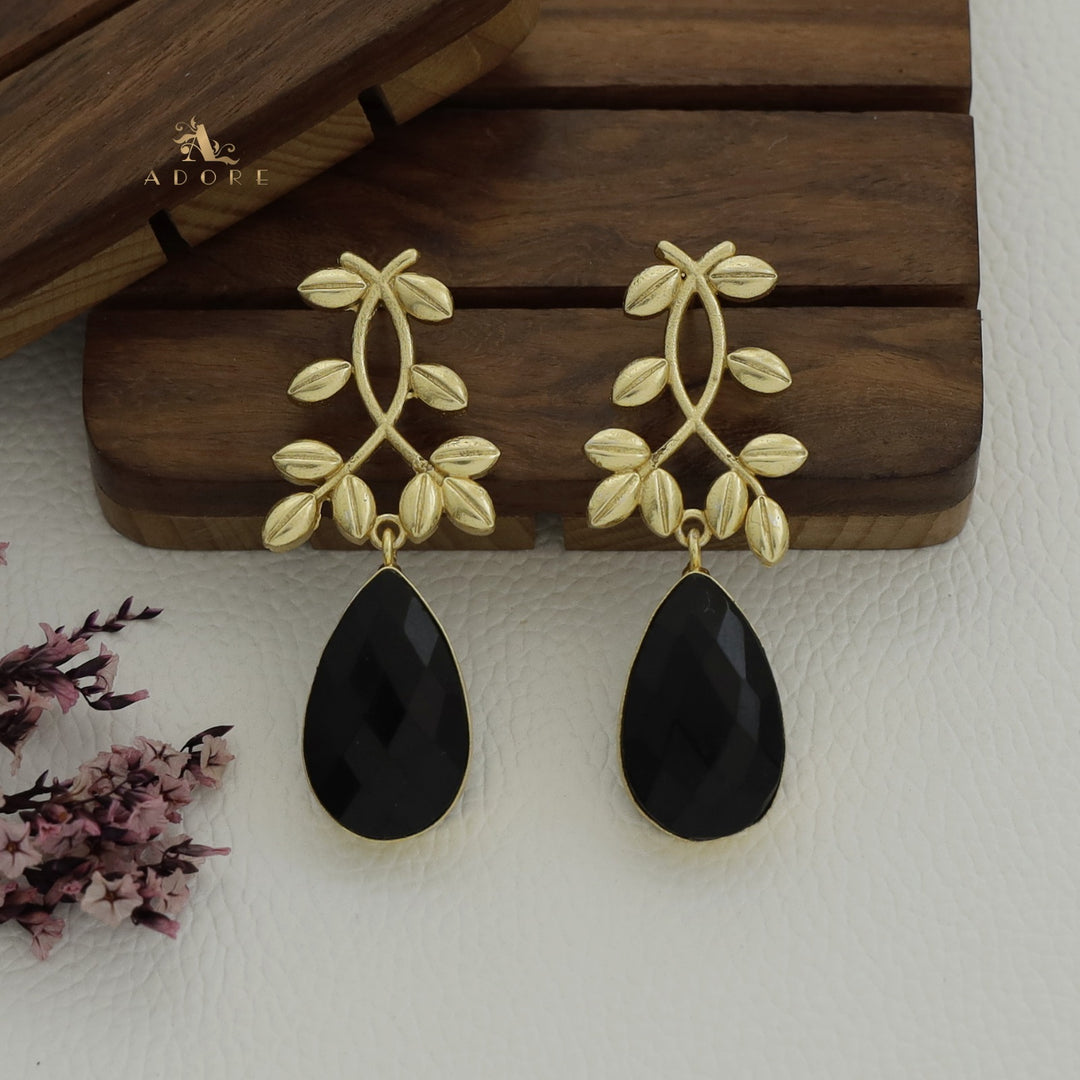 Alyssa Flower Leaf Earrings