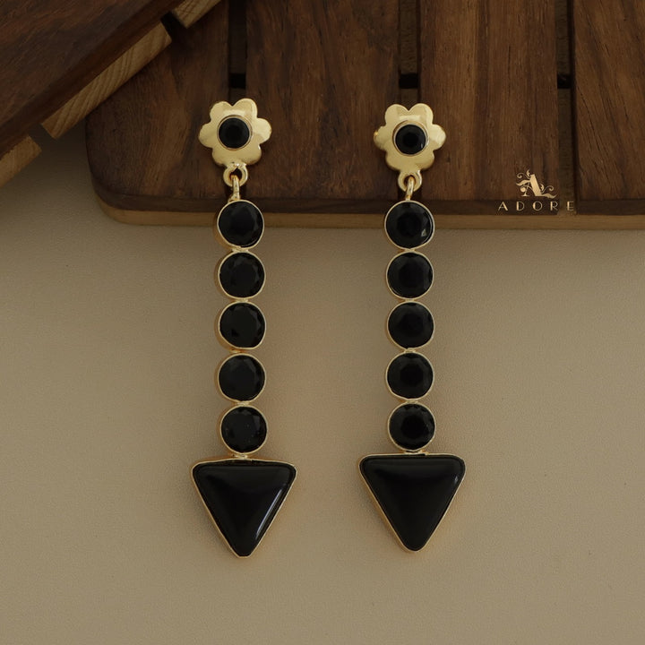 Glossy Flower Arrow Earring