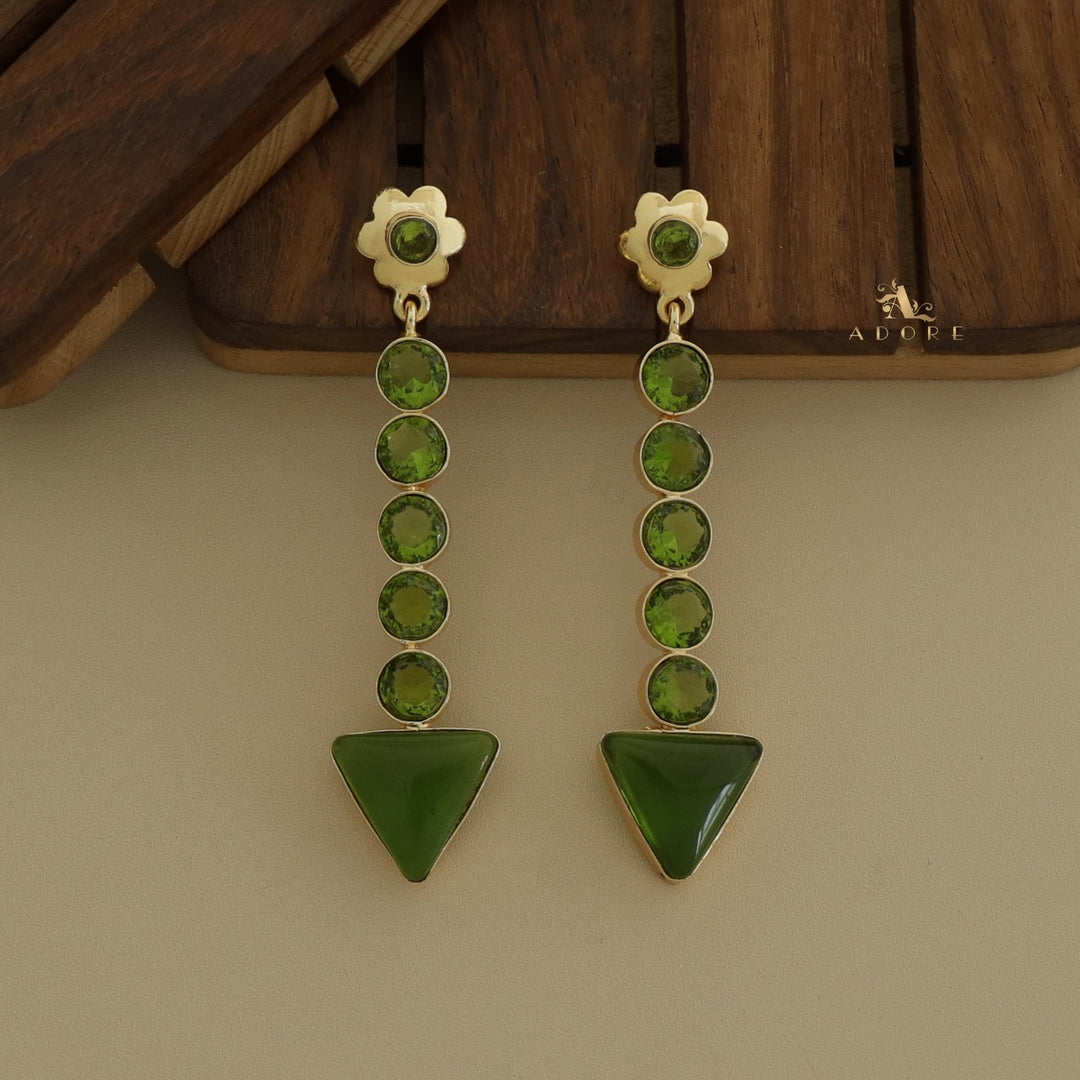 Glossy Flower Arrow Earring