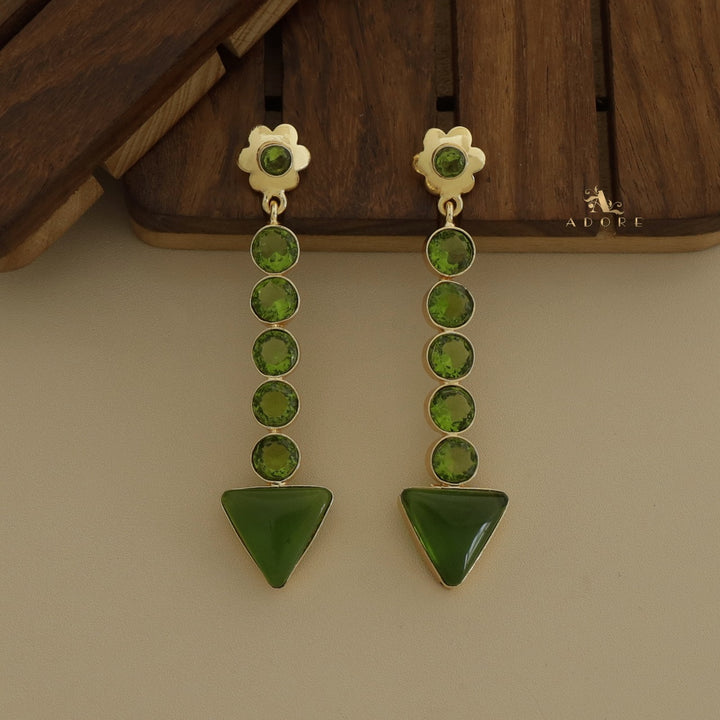 Glossy Flower Arrow Earring