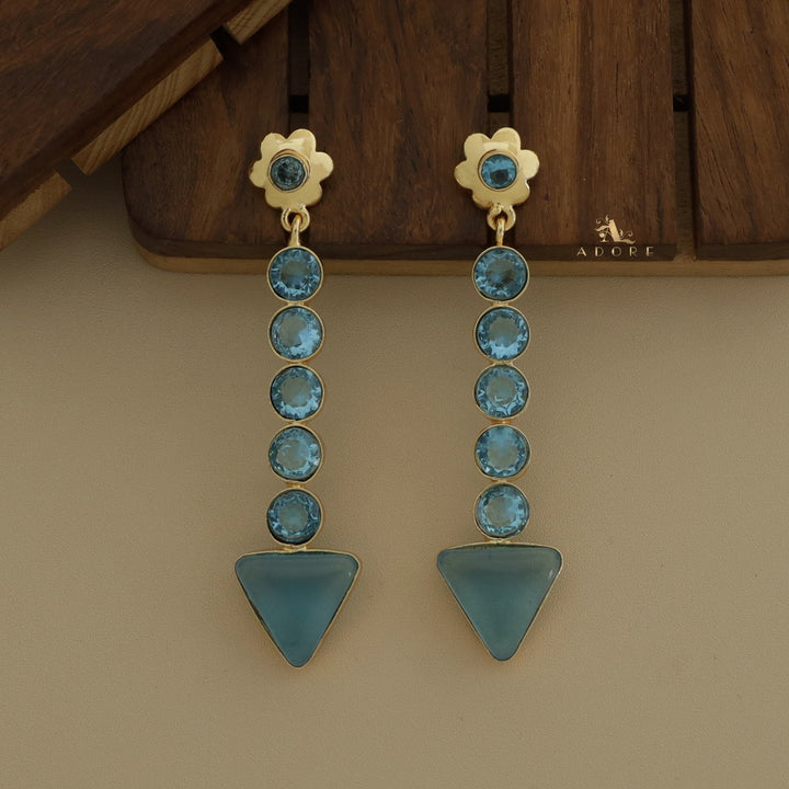 Glossy Flower Arrow Earring