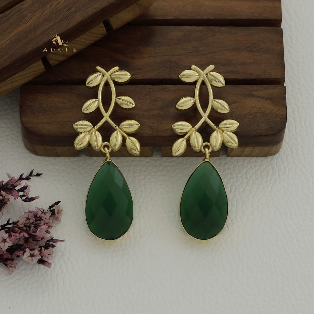 Alyssa Flower Leaf Earrings